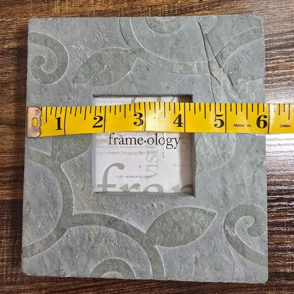 Frame-ology Slate Leaves 2-1/4" x 2-1/4" Picture Frame Decorative Stone Heavy - Picture 6 of 9